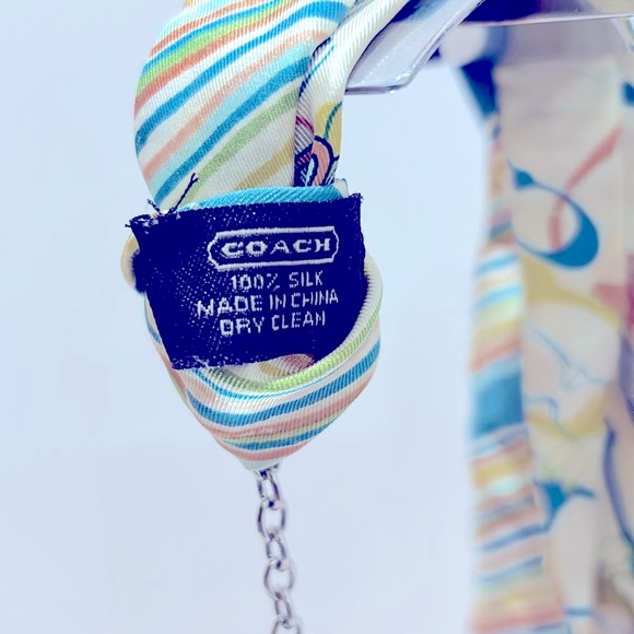 Coach Card/ID Holder LN with Coach Matching SCARF BAND , Nails 2Rings & Earrings - Picture 7 of 10